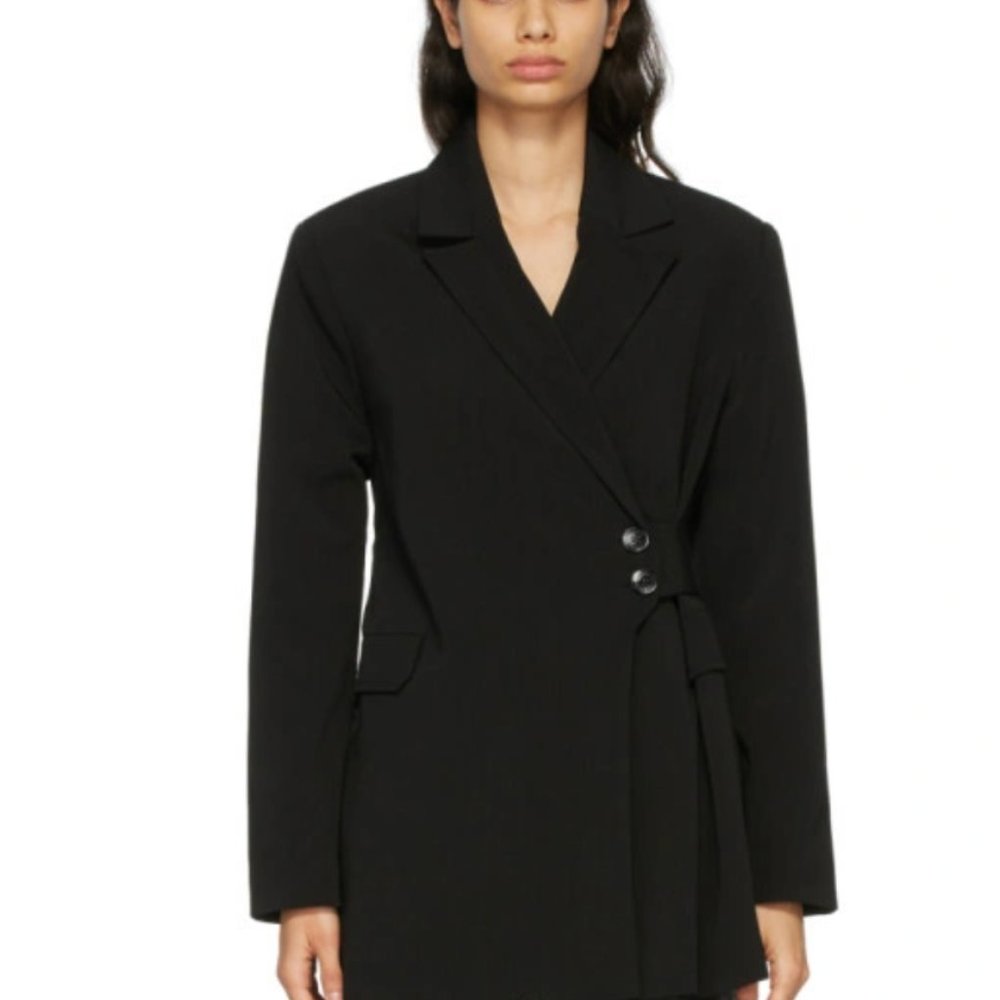 NWT Ganni Black Belted Blazer